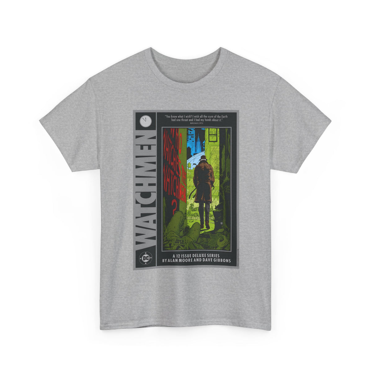 Watchmen Ad T-Shirt - Dave Gibbons Art - Rorschach - DC Comics