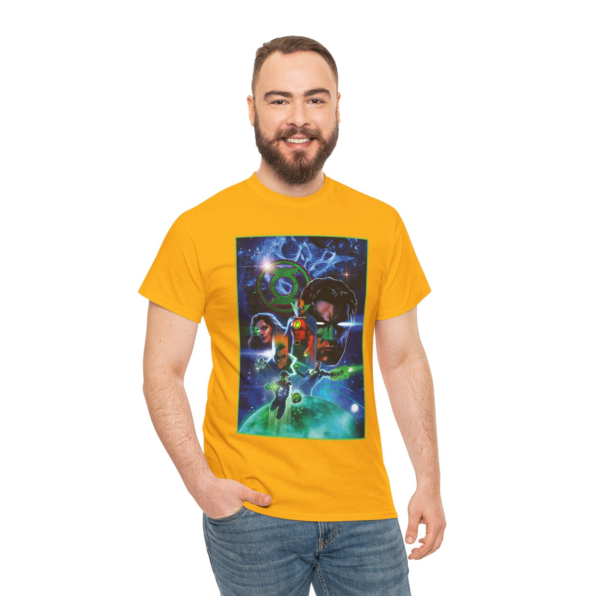 Green Lantern T-Shirt - Liam Sharp Art - Alan Scott, Hal Jordan, Kyle Rayner - DC Comics