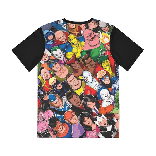 Justice League International All Over Print Tee (Polyester) - Kevin Maguire Art - The Entire JLI Team - DC Comics