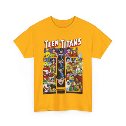 Teen Titans T-Shirt - George Perez Art - Wonder Girl, Bumblebee, Kid Flash, Starfire, Cyborg, Raven, Lilith, Flash, Hawn & Dove, Robin - DC Comics