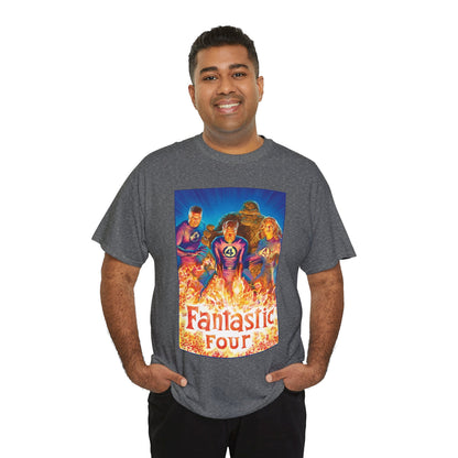 Fantastic Four T-Shirt - Alex Ross Art - Mr. Fantastic, Invisible Woman, Human Torch, The Thing - Marvel Comics