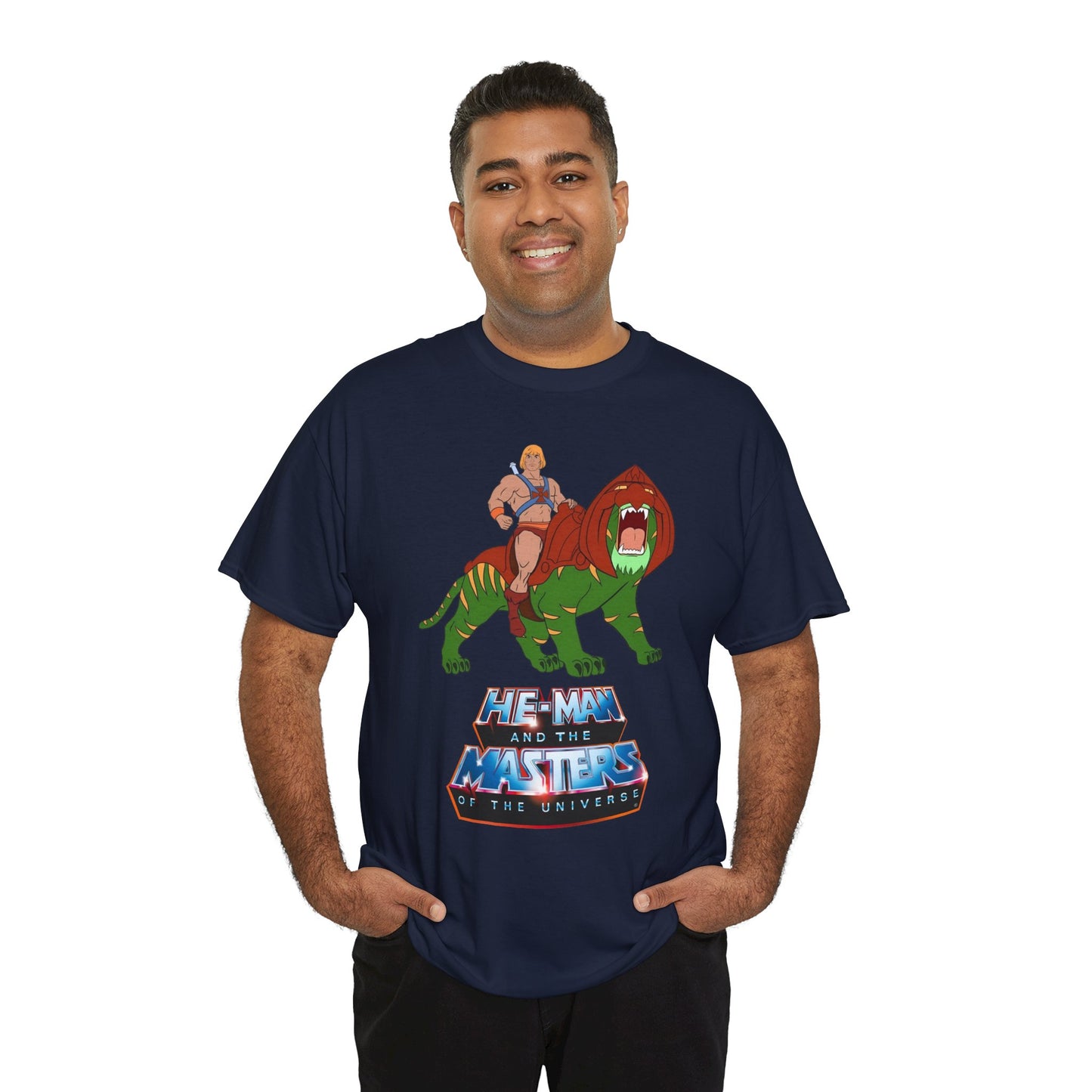 He-Man & Battle Cat T-Shirt - Filmation Art - Masters of the Universe, MOTU - Exciting New 2026 Movie - Nicholas Galitzine