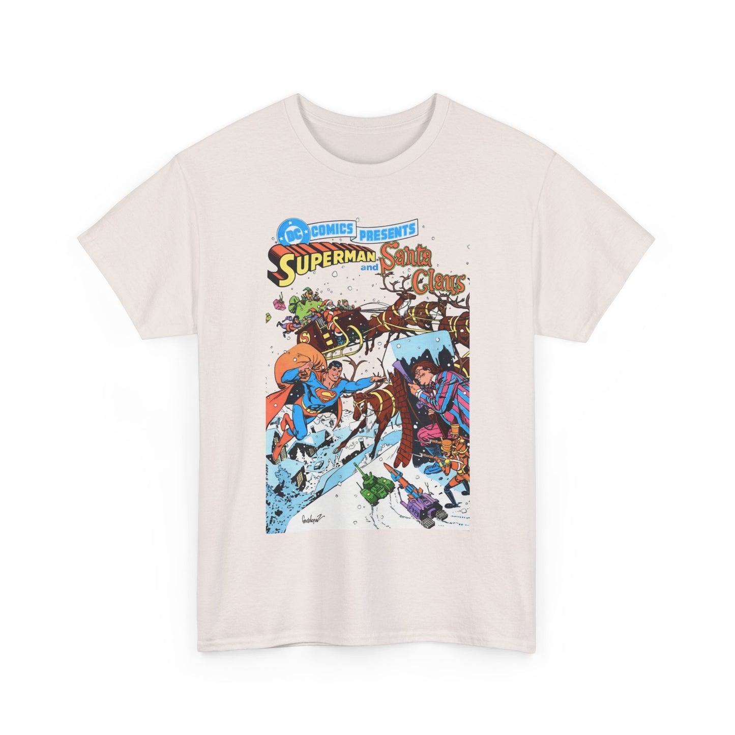 Superman & Santa Claus T-Shirt - José Luis García-López Art - DC Comics Presents #67 - Vs. Toyman