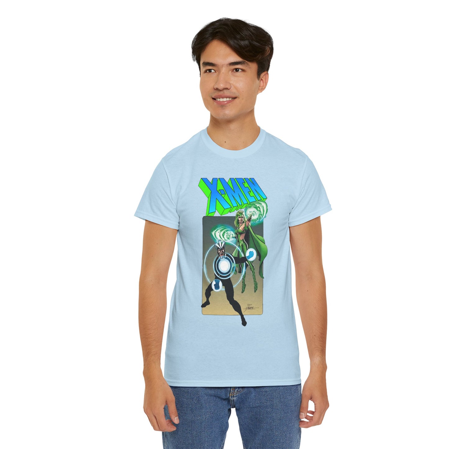Havok & Polaris T-Shirt - George Perez Art - Uncanny X-Men Members - Marvel Comics Mutants