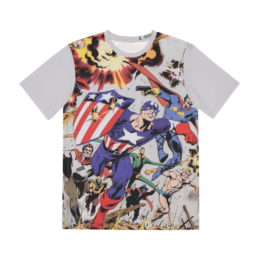 Invaders All Over Print Tee (Polyester) - Alan Davis Art - Captain America - Marvel Comics