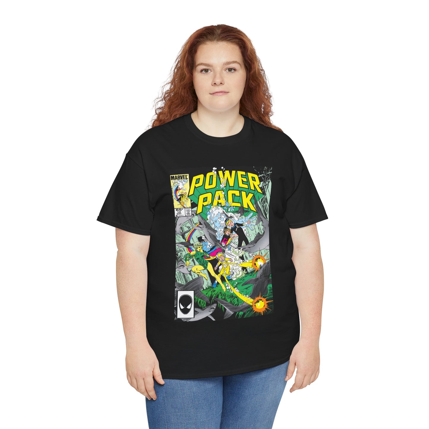 Power Pack #10 T-Shirt - With Marrina from Alpha Flight - Marvel Comics