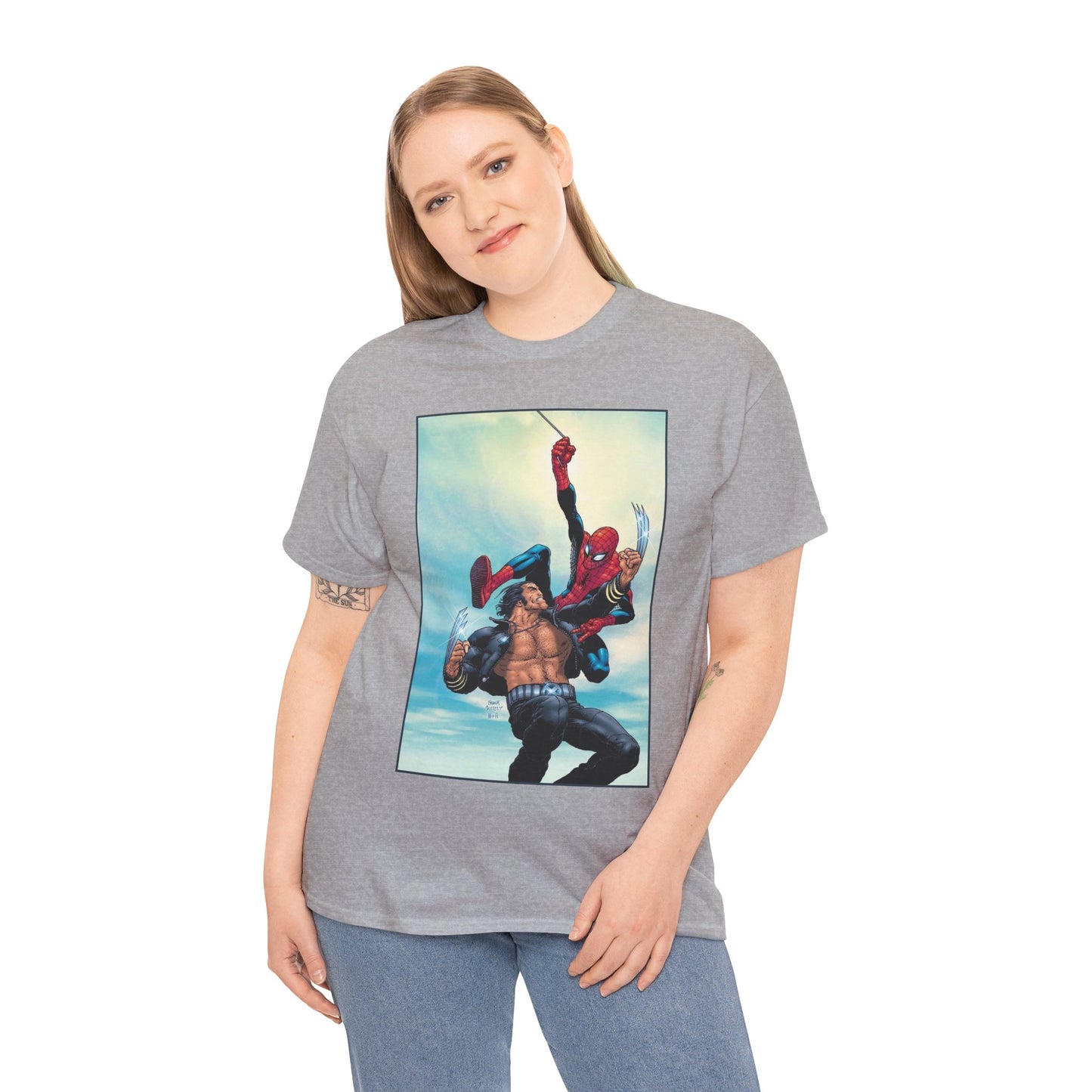 Wolverine Vs Spider-Man T-Shirt - Frank Quitely Art - Marvel Comics