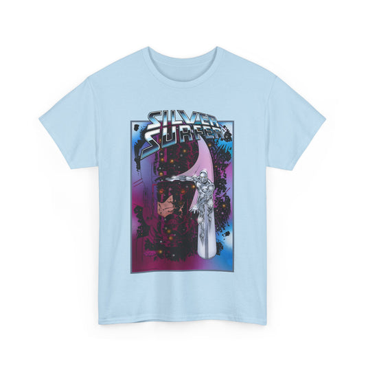Silver Surfer & Galactus T-Shirt - John Byrne Art - Fantastic Four Connection - Former Herald, Norrin Radd - Marvel Comics