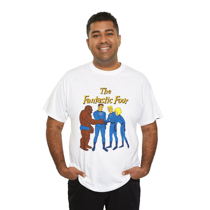 Fantastic Four T-Shirt - Hanna-Barbera 1960s Cartoon - Human Torch, The Thing, Invisible Woman - Marvel Comics