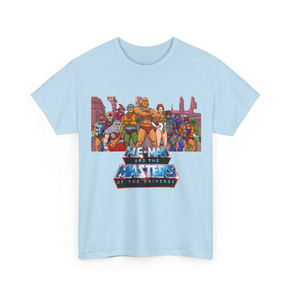 Masters of the Universe T-Shirt - He-Man, Man-At-Arms, Teela, Orko, Fisto, Moss Man, Ram Man - 1980s Filmation Art