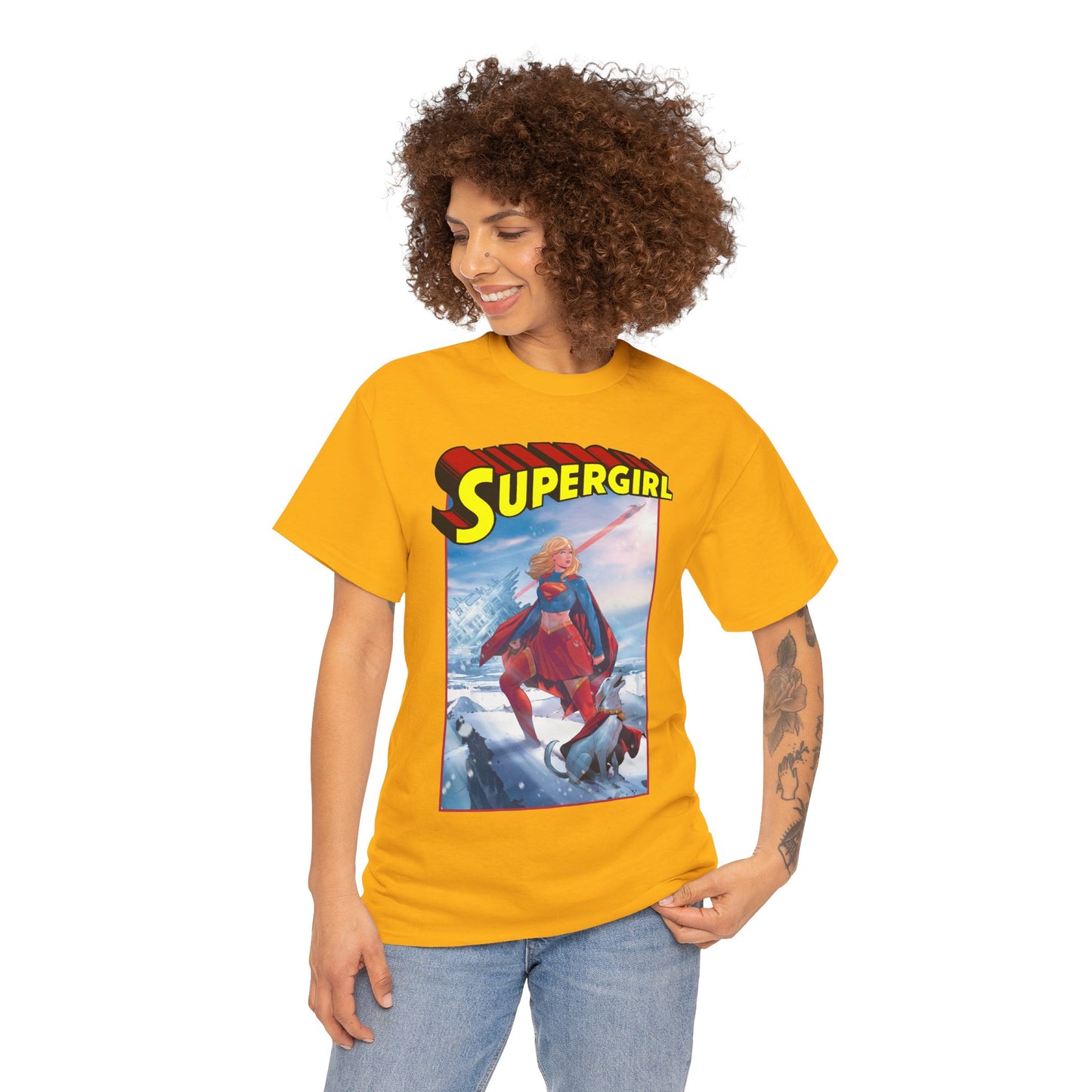 Supergirl & Krypto T-Shirt - Lucas Meyer Art - New 2026 Movie with Milly Alcock - DC Comics