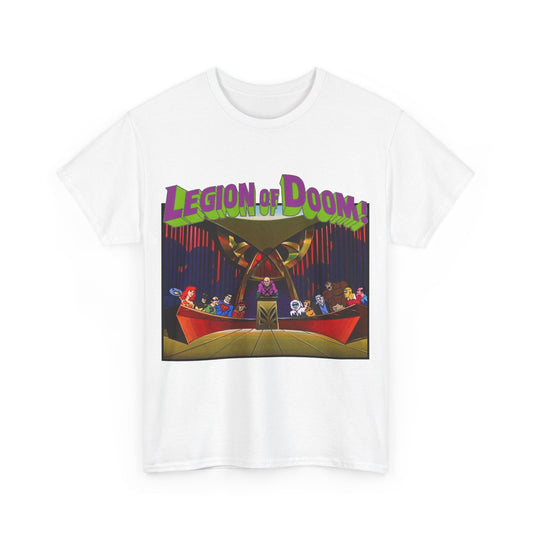 Legion of Doom T-Shirt - Super Friends Cartoon - Lex Luthor, Grodd, Brainiac, Giganta, Riddler, Bizarro, Scarecrow, Hanna-Barbera Animation
