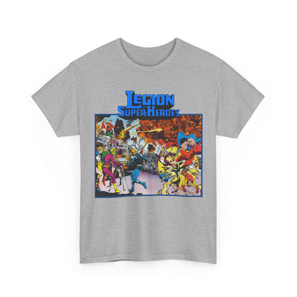 Legion of Super-Heroes T-Shirt - Steve Lightle Art - Mon-El, Saturn Girl, Brainiac 5, Sun Boy, Lightning Lad, Dawnstar, Timber Wolf - LOSH - DC Comics