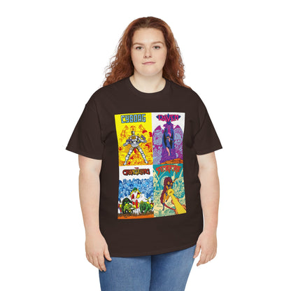 Tales of the New Teen Titans T-Shirt - George Perez Art - Cyborg, Raven, Changeling, Starfire - 1980s Mini-Series Showcasing Their Origins - DC Comics