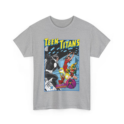 Teen Titans T-Shirt - Bronze Age DC Comics - Dr Light, Wonder Girl, Robin, Mal, Guardian, Speedy - Ernie Chan Cover Art from Issue #44