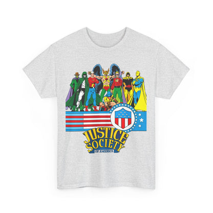 Justice Society of America T-Shirt - Amazing George Perez Art - History of the DC Universe - DC Comics - Dr Fate, Sandman, Flash, Hourman, Spectre, Hawkman