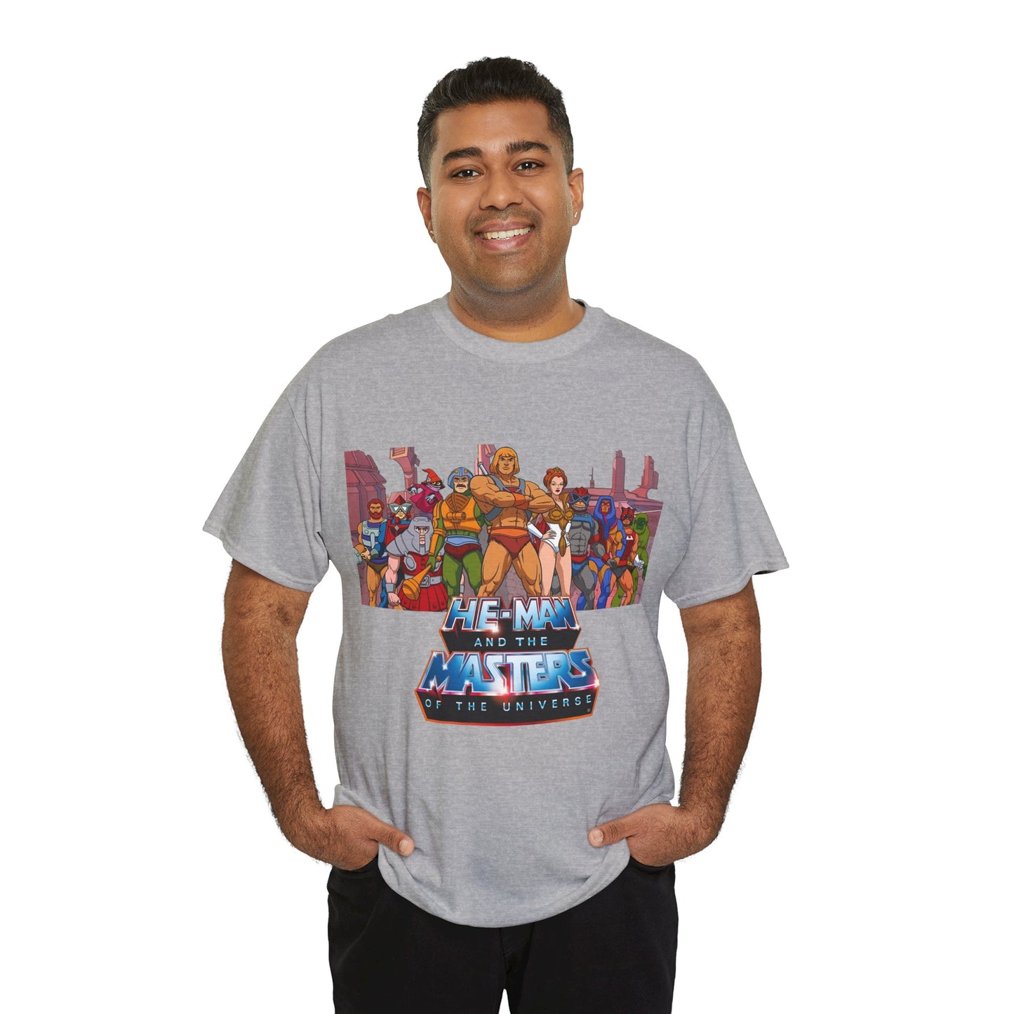 Masters of the Universe T-Shirt - He-Man, Man-At-Arms, Teela, Orko, Fisto, Moss Man, Ram Man - 1980s Filmation Art