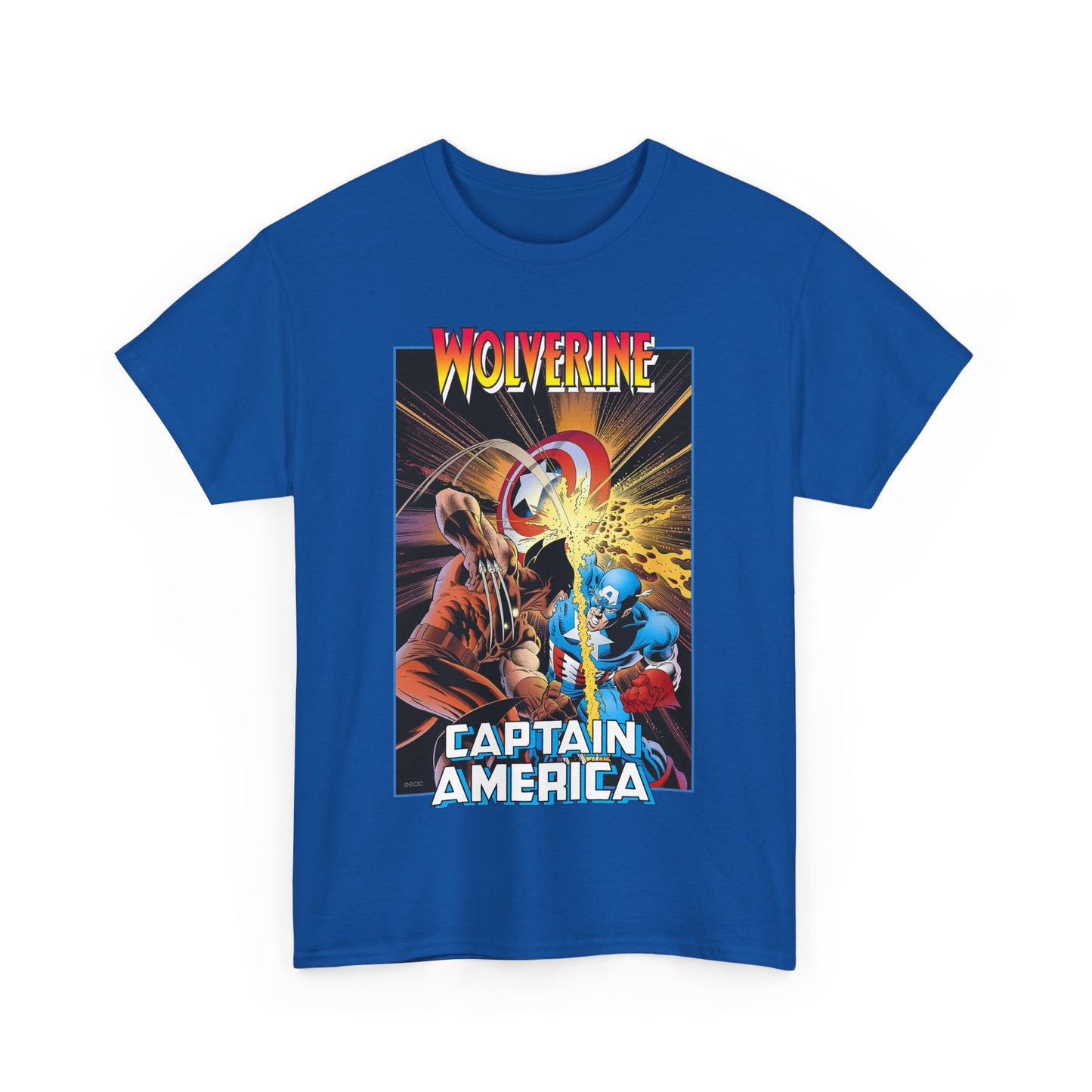 Wolverine Vs Captain America T-Shirt - Mike Zeck Classic Art - Marvel Comics