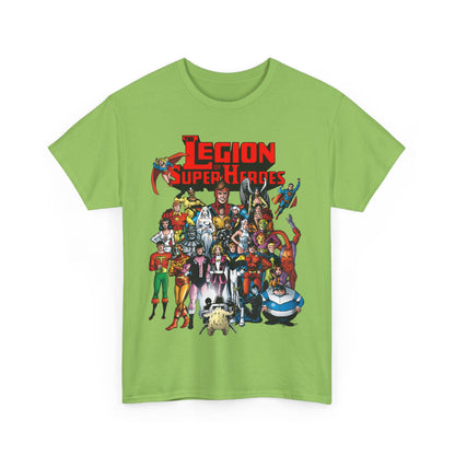 Legion of Super-Heroes T-Shirt - #300 Cover Art - Cosmic Boy, Saturn Girl, Superboy, Wildfire, Mon-El, Dream Girl, Brainiac 5, Supergirl - DC Comics