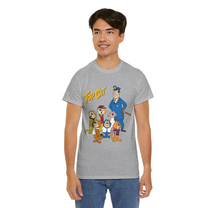 Top Cat & His Gang T-Shirt - Popular Hanna-Barbera 1960s TV Cartoon - Brain, Spook, Benny the Ball