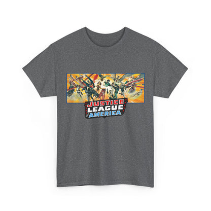 Justice League T-Shirt - Alex Ross Art - Superman, Batman, Wonder Woman, Black Canary, Hawkman, Green Lantern, Adam Strange, Plastic Man, Zatanna - DC Comics