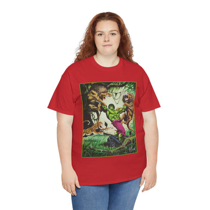 Incredible Hulk T-Shirt - Joe Jusko Art - Hulk Fighting Lions and Tigers (But No Bears, Oh My!) - Marvel Comics