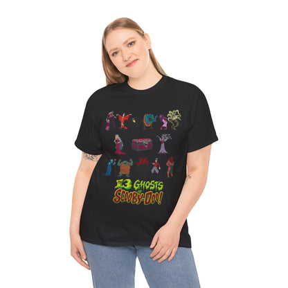 13 Ghosts of Scooby-Doo T-Shirt - Hanna-Barbera Saturday Morning Cartoon - Chest of Demons - Maldor, Queen Morbidia, Reflector Specter