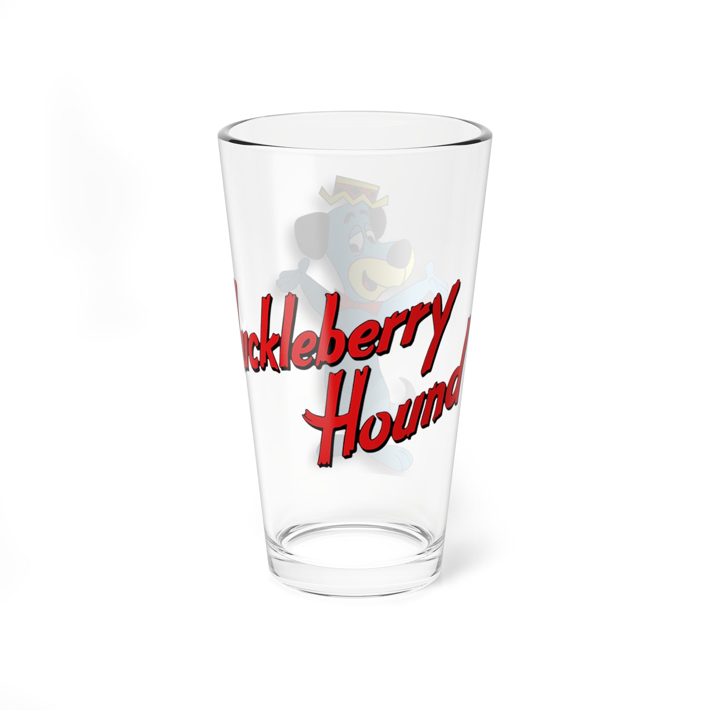 Huckleberry Hound Pint Glass, 16oz - Blue Dog Folk Ballad Singer - Hanna-Barbera Saturday Morning Cartoon