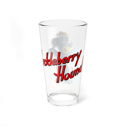 Huckleberry Hound Pint Glass, 16oz - Blue Dog Folk Ballad Singer - Hanna-Barbera Saturday Morning Cartoon