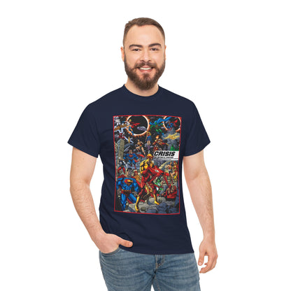 Crisis on Infinite Earths T-Shirt - George Perez Art - Absolute Edition Cover - Flash, Supergirl, Wonder Woman, Kid Flash, Psycho Pirate, Harbinger - DC Comics