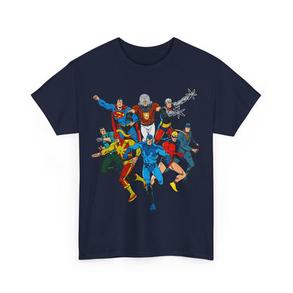 Charlton Characters T-Shirt - DC Comics - Captain Atom, Peacemaker, The Question, Blue Beetle, Judomaster