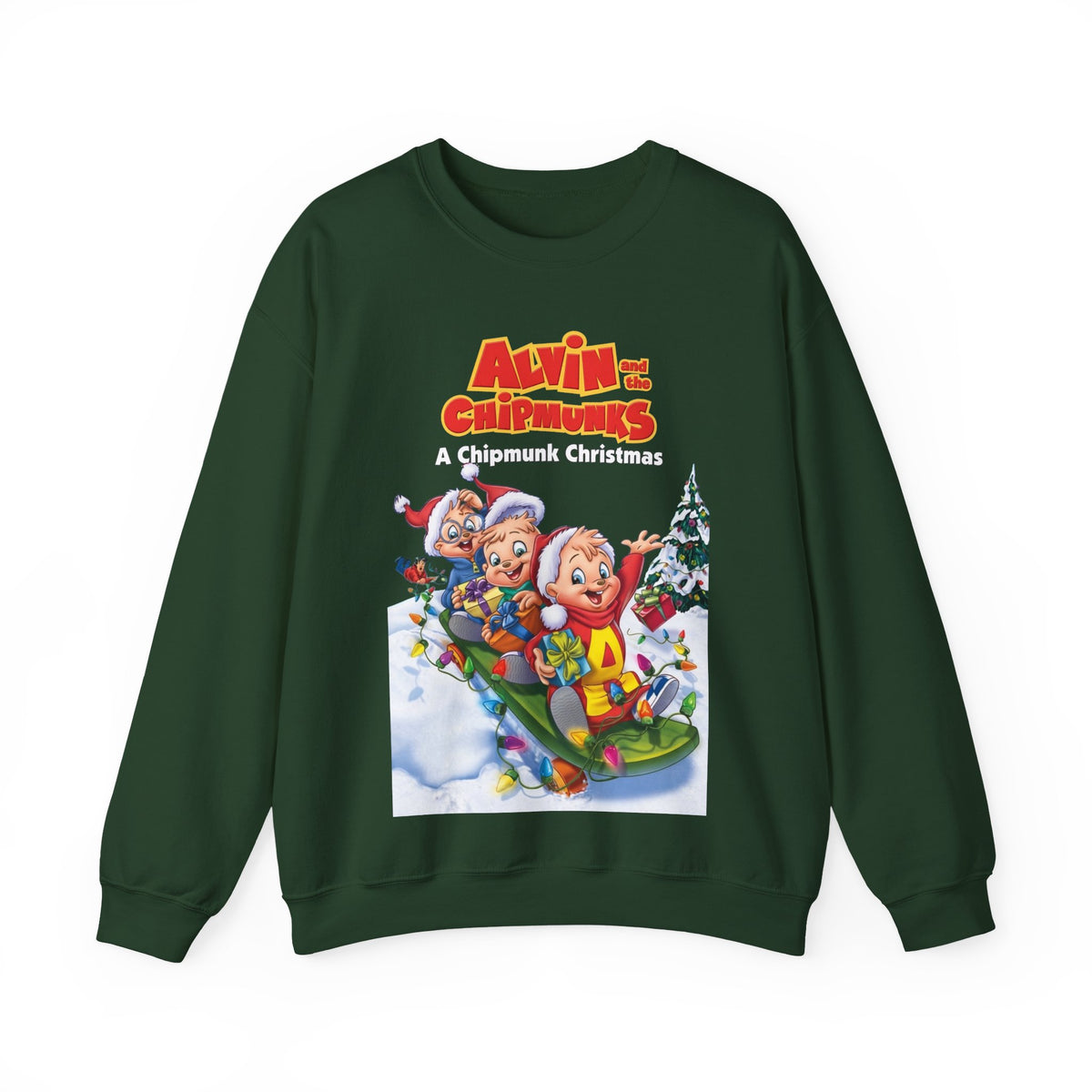 Alvin & the Chipmunks Christmas Special Heavy Blend Crewneck Sweatshirt - Alvin, Simon, Theodore Festive Holiday Cartoon