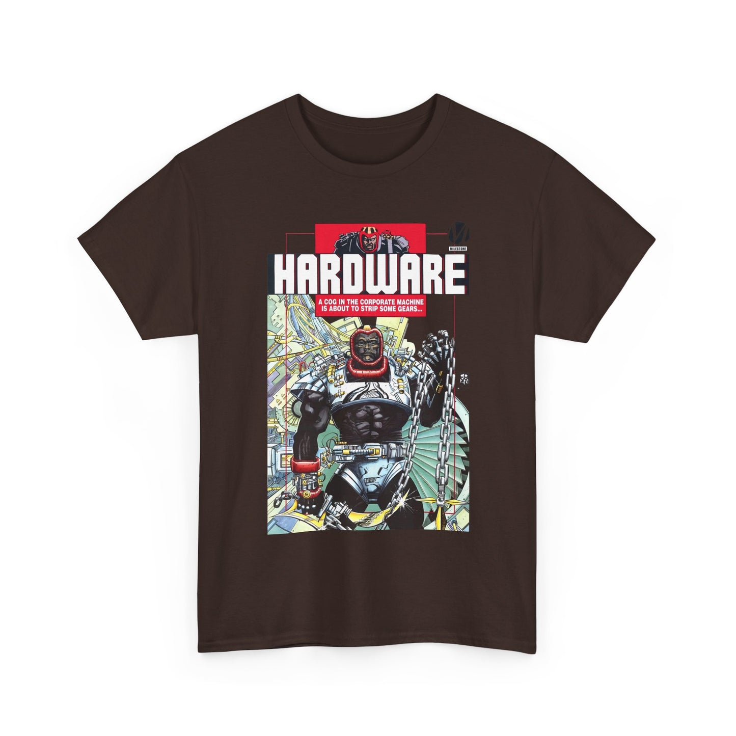 Hardware T-Shirt - Denys Cowan Art - Curtis Metcalf Vs Edwin Alva - Milestone Media - DC Comics