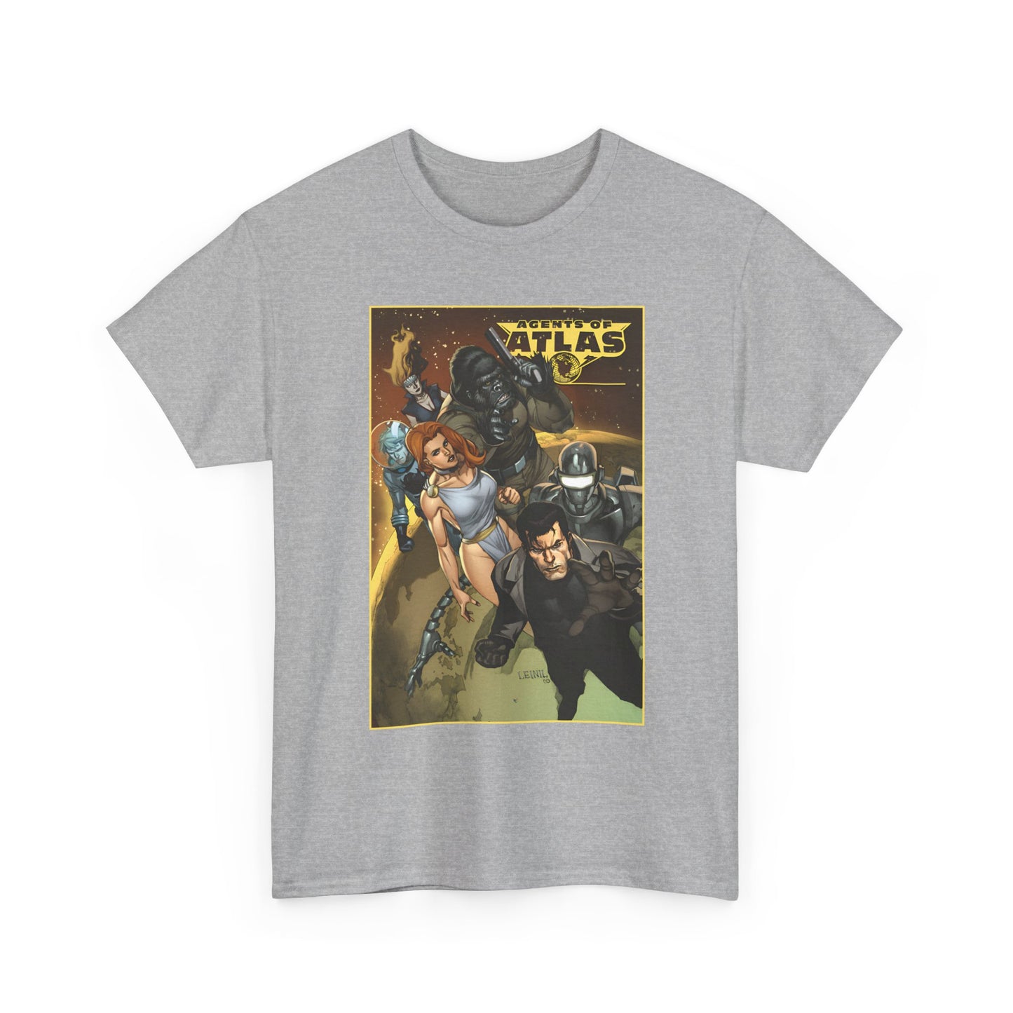 Agents of Atlas T-Shirt - FBI Agent Jimmy Woo, Marvel Boy, Venus, the Human Robot and Gorilla Man - Marvel Comics
