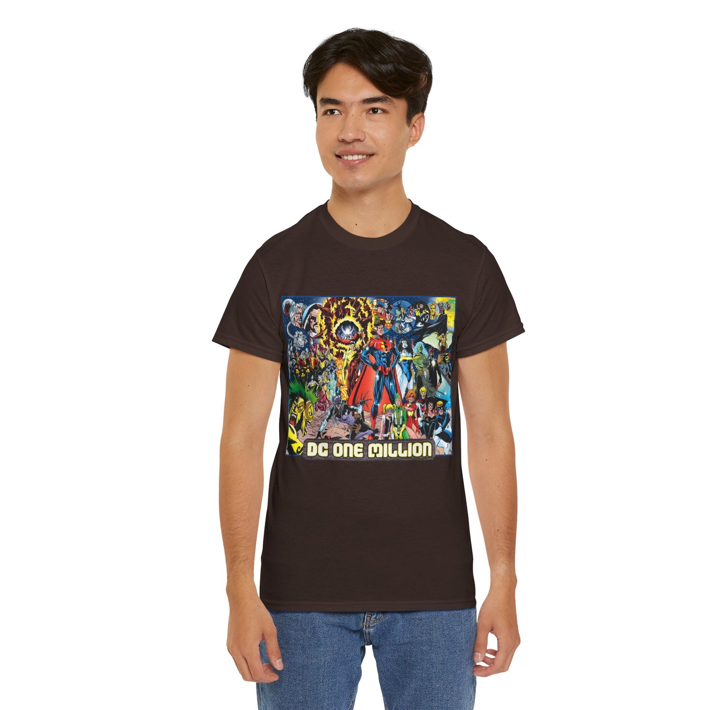 DC One Million T-Shirt - Phil Jimenez Art - Future Versions of Superman, Batman, Wonder Woman, Green Lantern, Flash - DC Comics