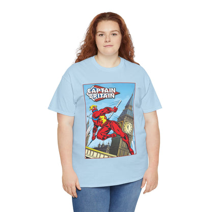 Captain Britain T-Shirt - Ron Wilson Art - Brian Braddock - Marvel UK Series - Chris Claremont Stories - Marvel Comics