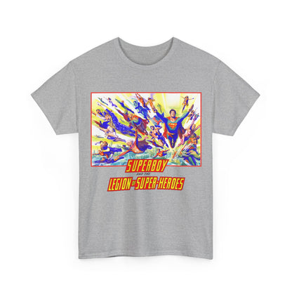 Superboy & Legion of Super-Heroes T-Shirt - Alex Ross Art - Saturn Girl, Brainiac 5, Lightning Lad, Shadow Lass, Dawnstar, Karate Kid - DC Comics
