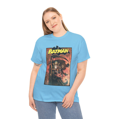 Batman T-Shirt - Bill Sienkiewicz Art - With Scarecrow & Ra's Al Ghul - DC Comics