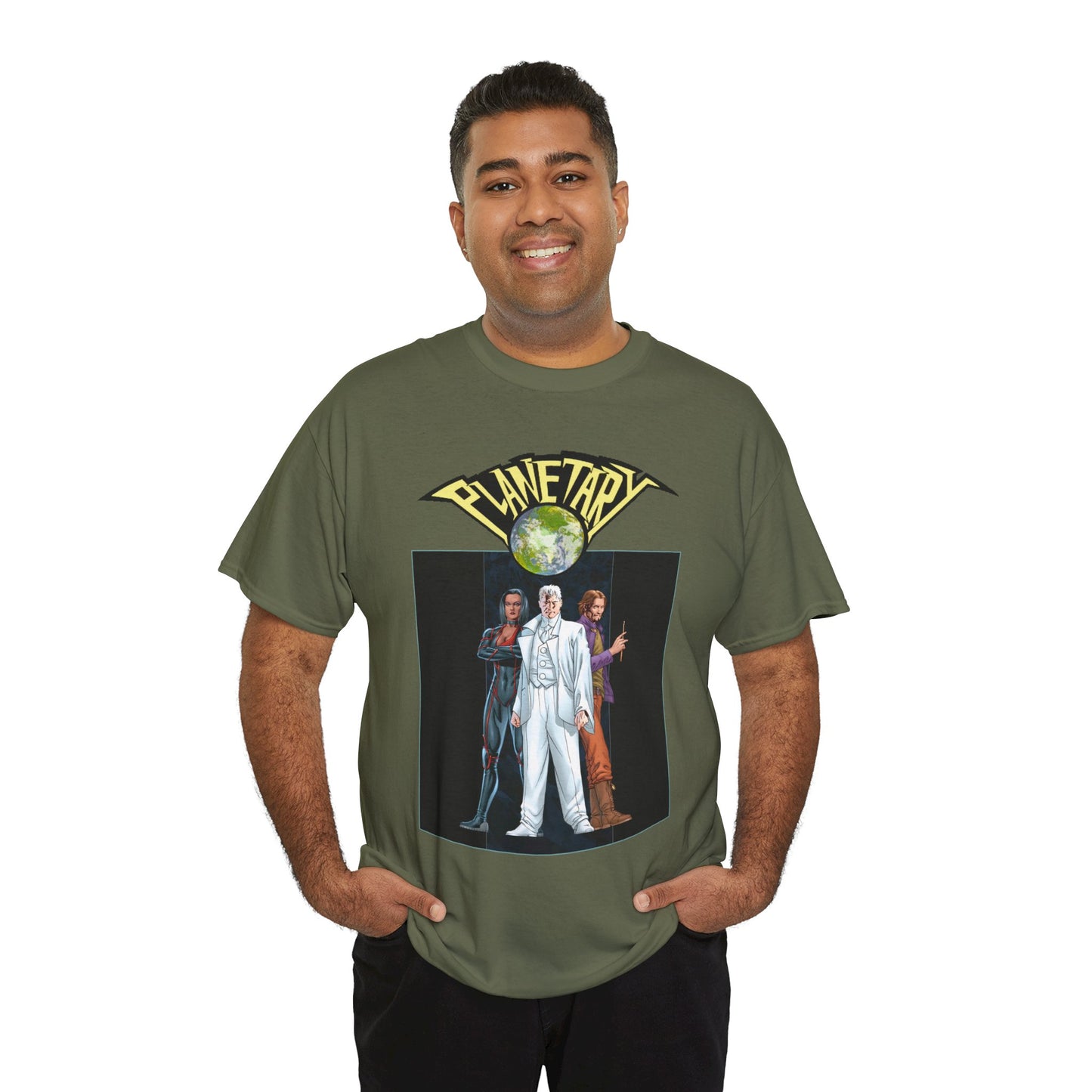 Planetary T-Shirt -  - John Cassaday Art - The Drummer, Jakita Wagner & Elijah Snow - DC Comics/Wildstorm