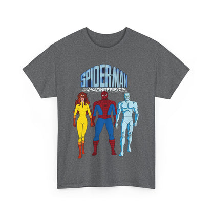 Spider-Man & His Amazing Friends T-Shirt - Spidey, Firestar, Iceman - Popular 1980s Marvel TV Cartoon - Marvel Comics