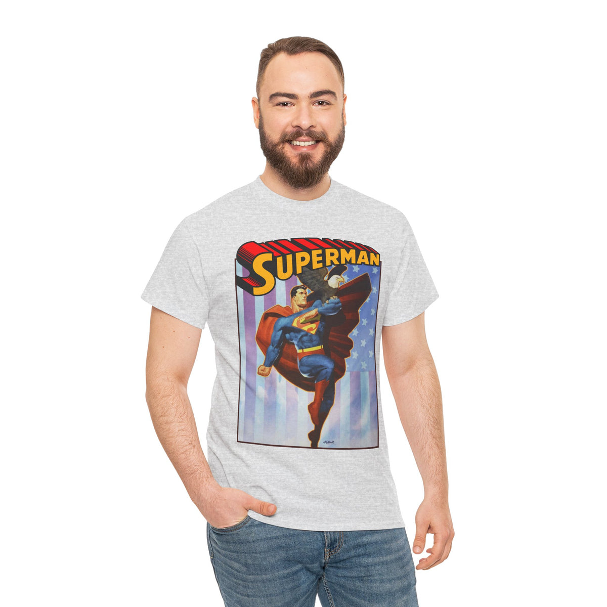 Superman With Eagle T-Shirt - Ariel Olivetti Art - DC Comics