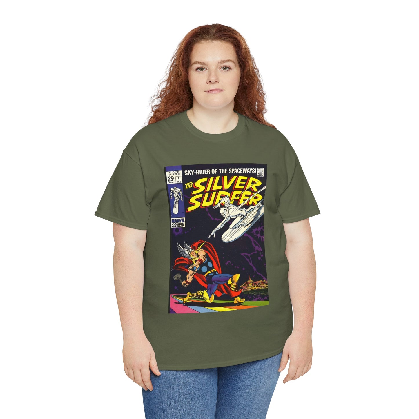 Silver Surfer #4 T-Shirt - Vs Thor - Marvel Comics