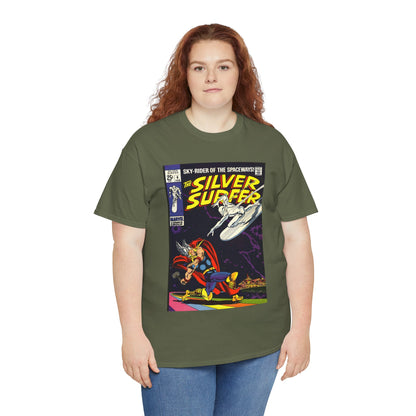 Silver Surfer #4 T-Shirt - Vs Thor - Marvel Comics