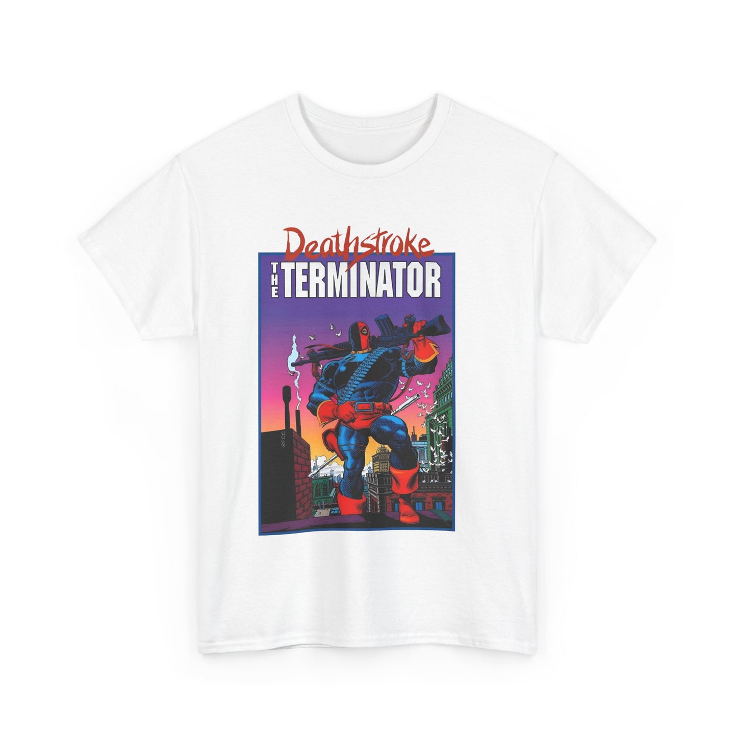 Deathstroke The Terminator T-Shirt - Mike Zeck Art - New Teen Titans Foe & Mercenary - Slade Wilson, Father of Jericho and Ravager - DC Comics - #1 Cover