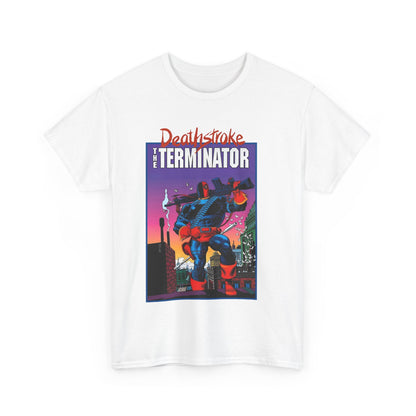 Deathstroke The Terminator T-Shirt - Mike Zeck Art - New Teen Titans Foe & Mercenary - Slade Wilson, Father of Jericho and Ravager - DC Comics - #1 Cover