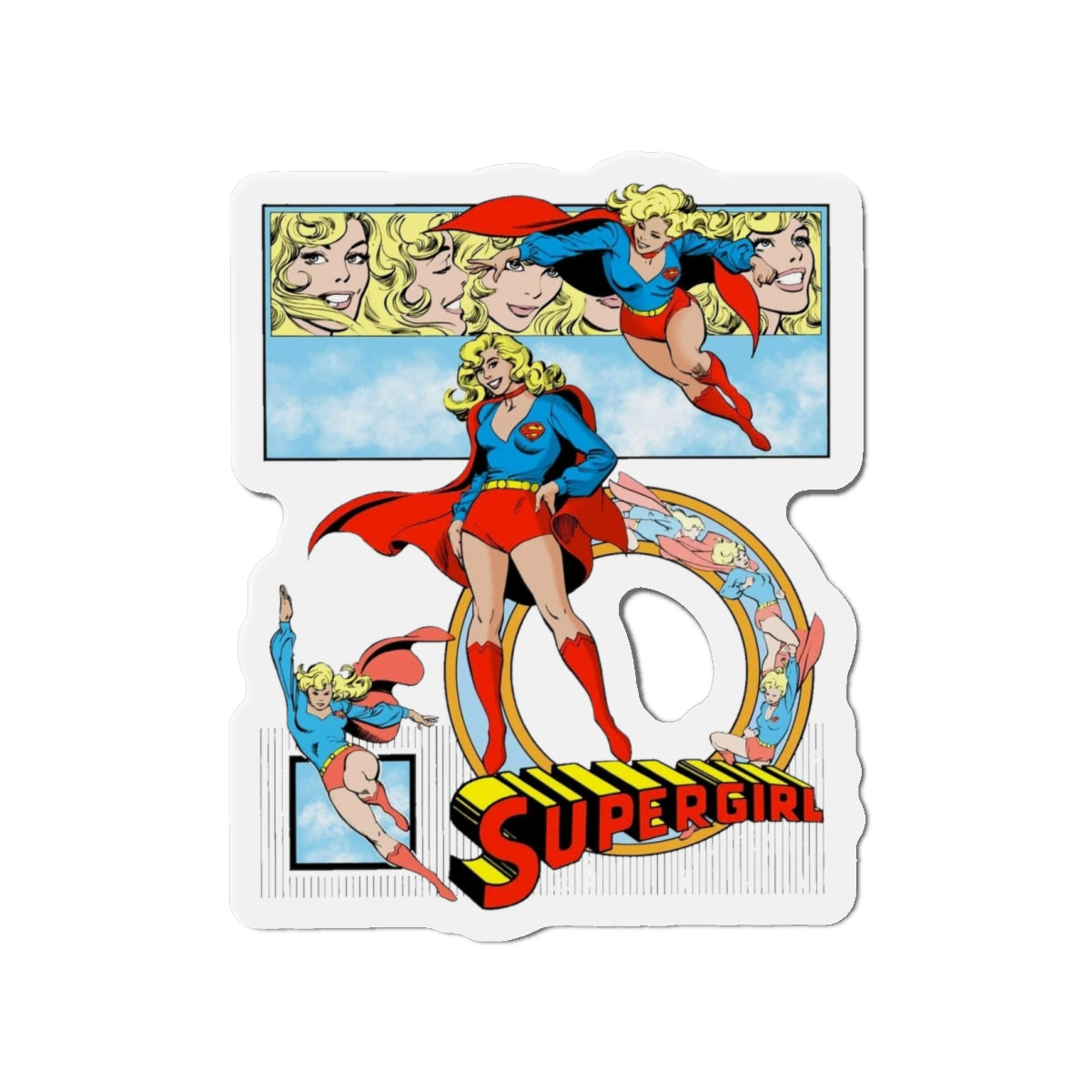 Supergirl Die-Cut Magnet - José Luis García-López Art - DC Comics Style Guide - Maid of Might - Kara from Krypton - Superman's Cousin - 3", 4", 5", 6"