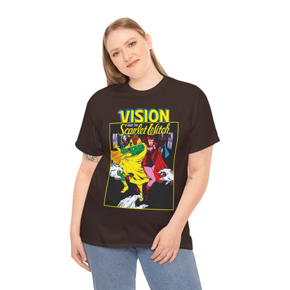 Vision & Scarlet Witch T-Shirt - Avengers Members - 1985 Cover Art - Marvel Comics