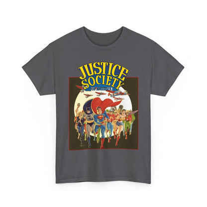 Justice Society of America T-Shirt - Superman, Wonder Woman, Black Canary, Green Lantern, Batman, Plastic Man, Flash - DC Comics