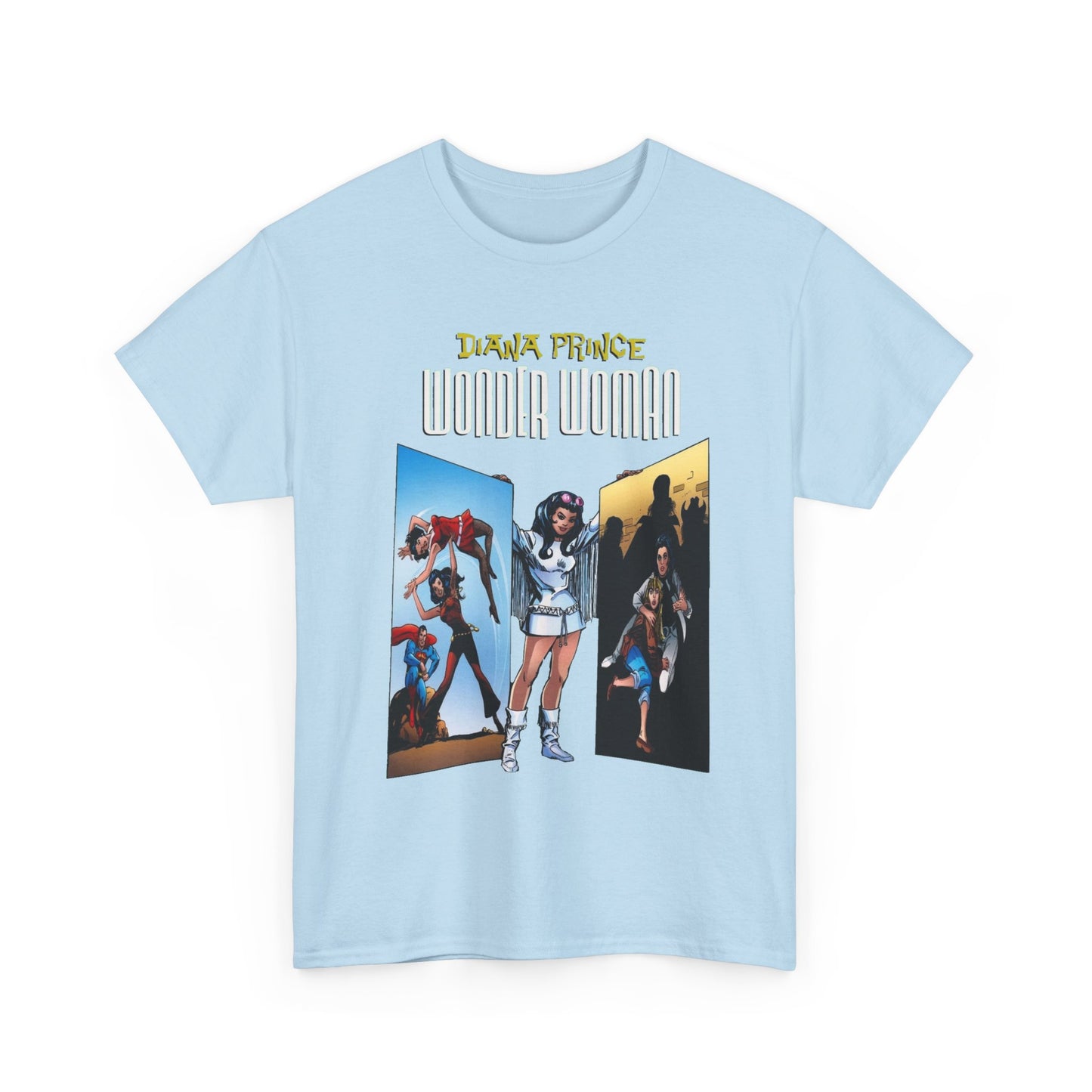 Diana Prince Wonder Woman  T-Shirt - 1970s White Suit Years - Bronze Age DC Comics