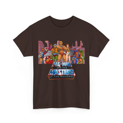Masters of the Universe T-Shirt - He-Man, Man-At-Arms, Teela, Orko, Fisto, Moss Man, Ram Man - 1980s Filmation Art